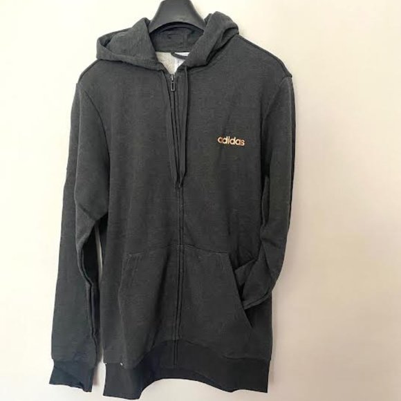 NWT $65 ADIDAS Men M Performance Full zip LOGO Hoodie Jacket Sweatshirt (Unisex) - Picture 10 of 14